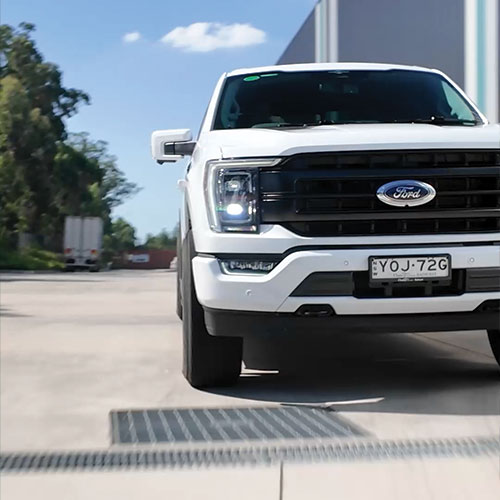 White Ford F150 Feature