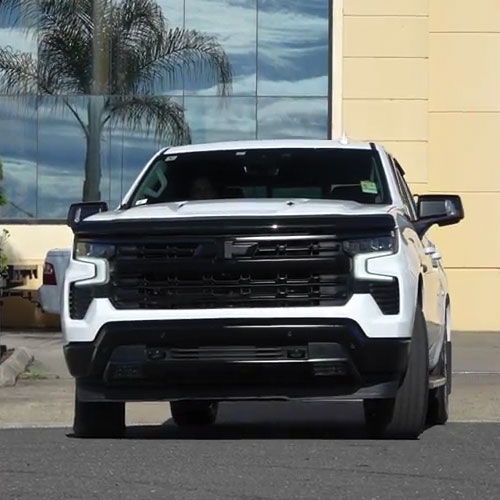 White Silverado Blackout Feature